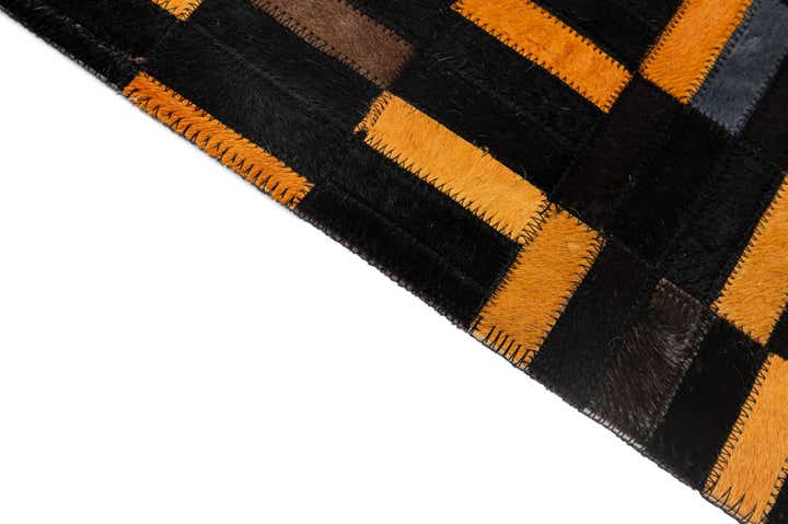 5' 1 x 8' 2 Cowhide - Patchwork Rug