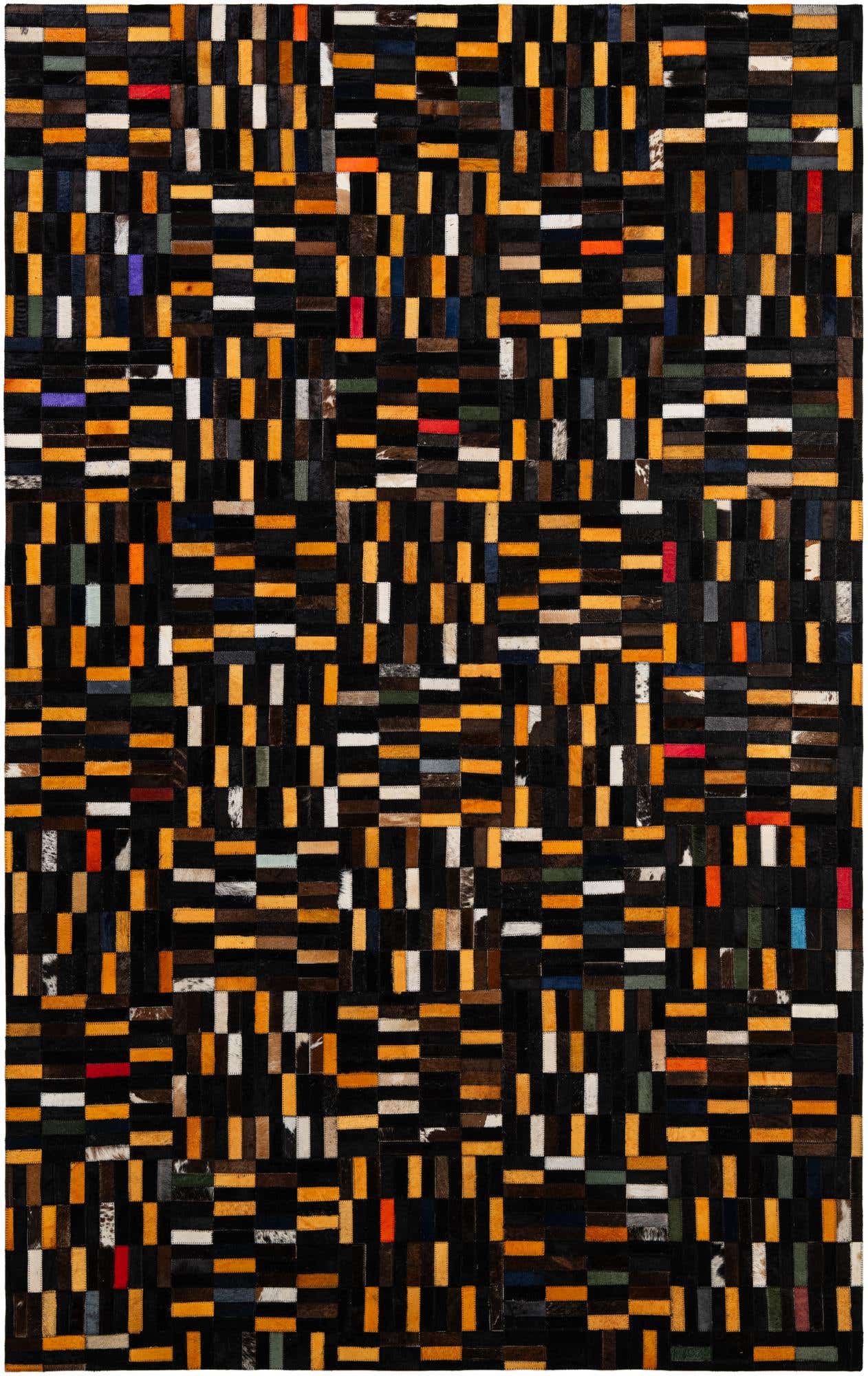 5' 1 x 8' 2 Cowhide - Patchwork Rug
