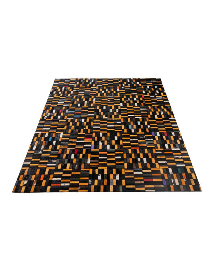 Detail image of 4' 11 x 7' 11 Cowhide - Patchwork Rug