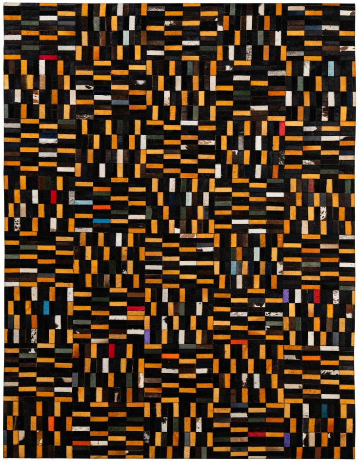 Detail image of 4' 11 x 7' 11 Cowhide - Patchwork Rug