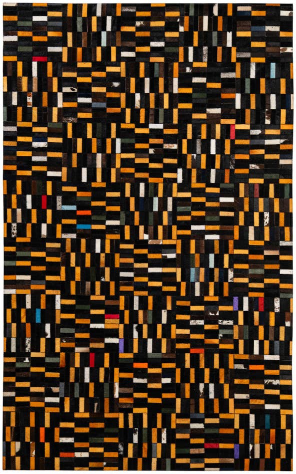 Detail image of 4' 11 x 7' 11 Cowhide - Patchwork Rug