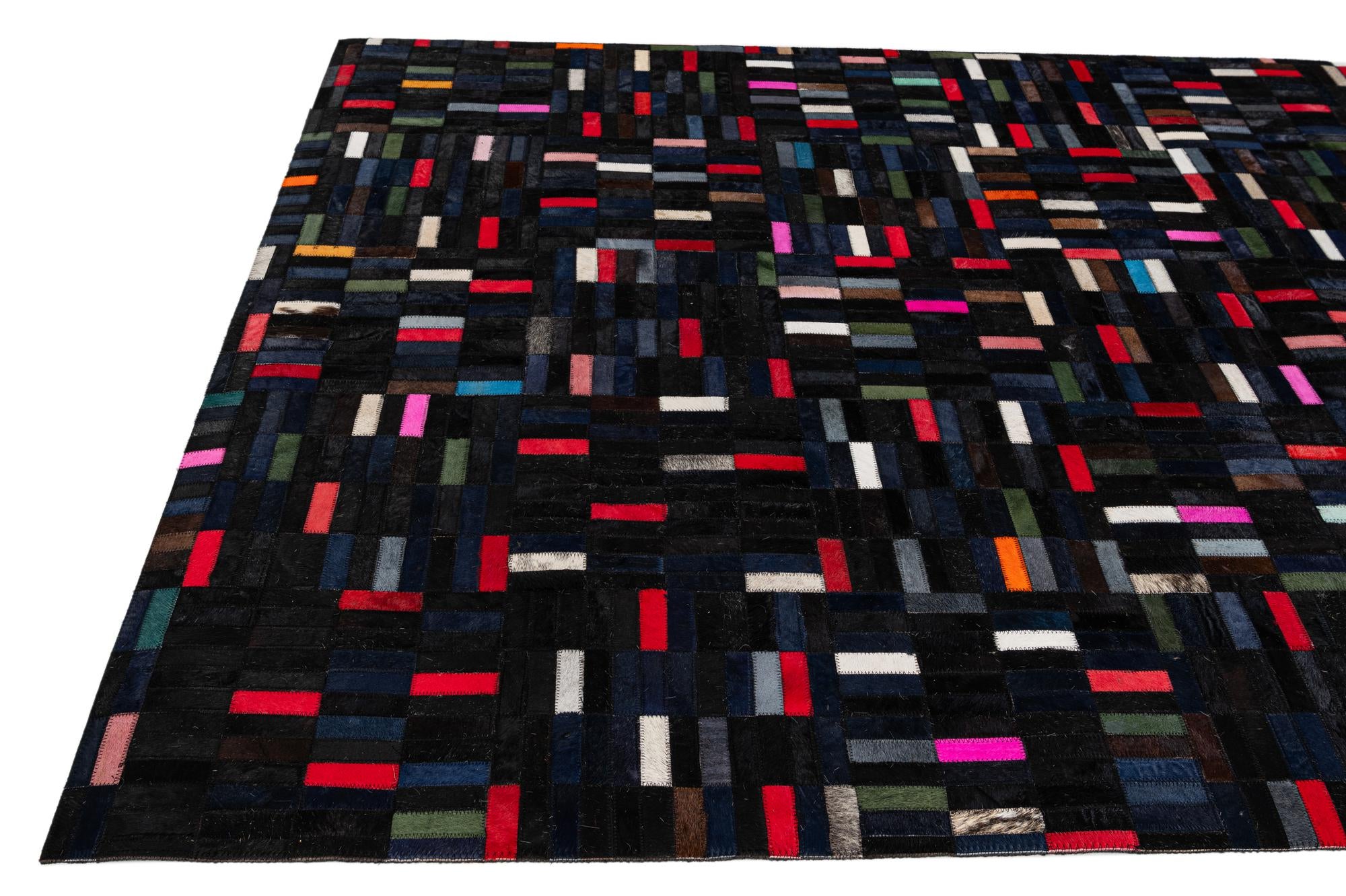 5' 1 x 7' 11 Cowhide - Patchwork Rug