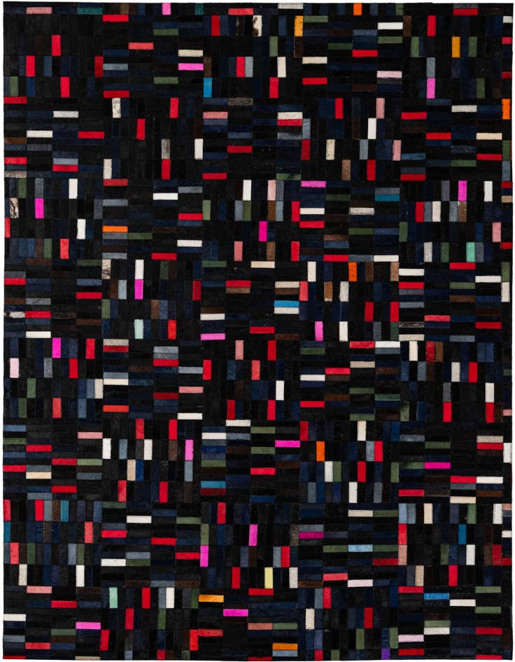 Detail image of 5' 1 x 7' 11 Cowhide - Patchwork Rug