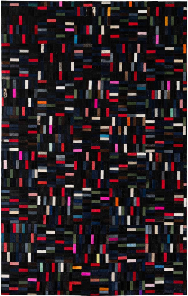 Detail image of 5' 1 x 7' 11 Cowhide - Patchwork Rug