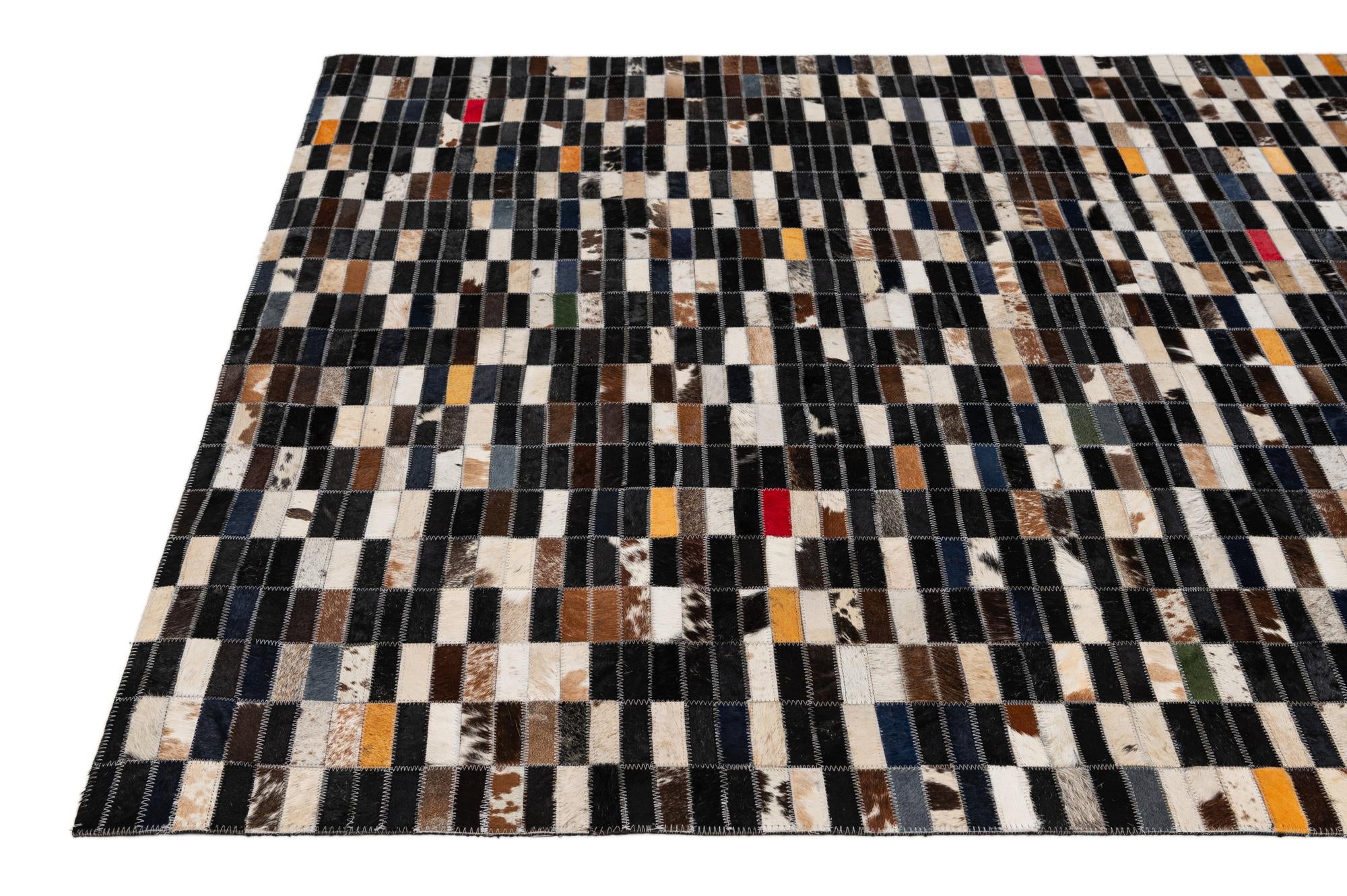 4' 11 x 7' 11 Cowhide - Patchwork Rug