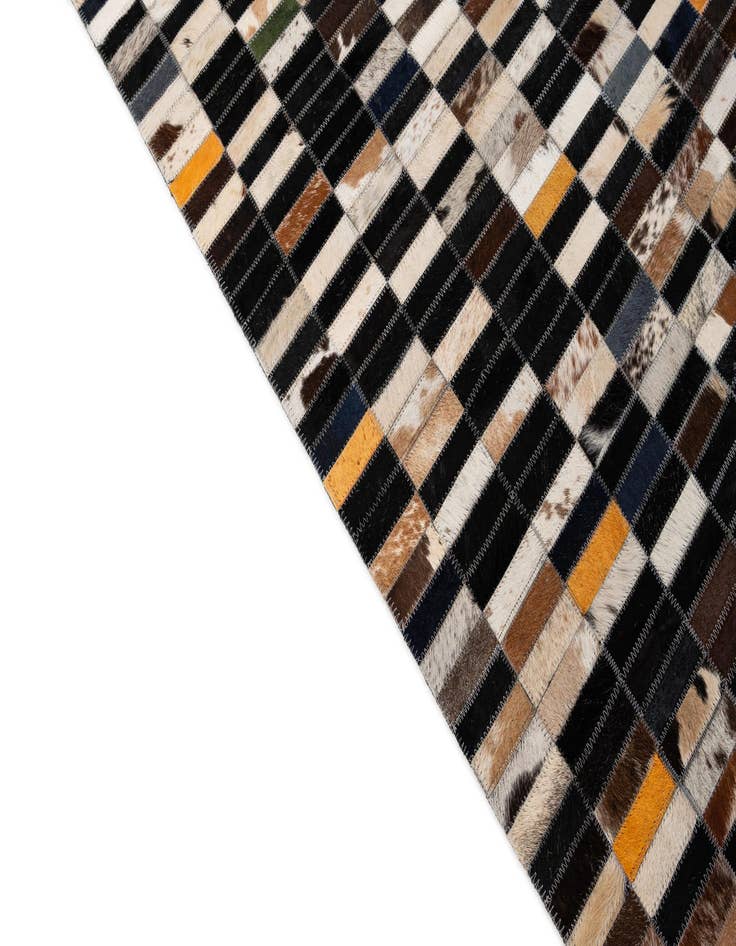 Detail image of 4' 11 x 7' 11 Cowhide - Patchwork Rug