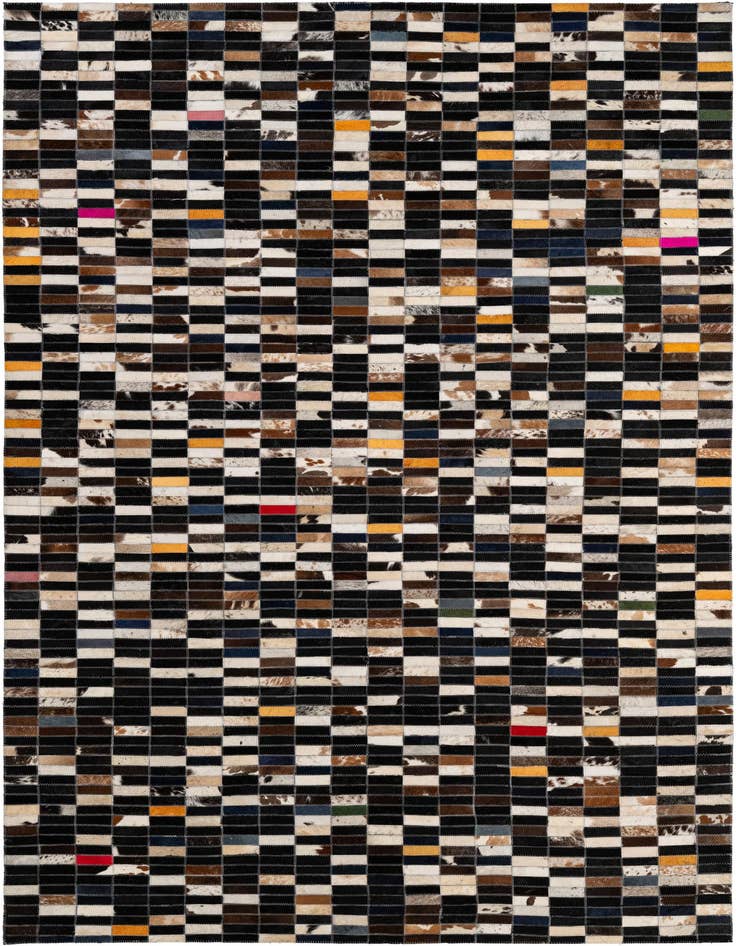 Detail image of 4' 11 x 7' 11 Cowhide - Patchwork Rug