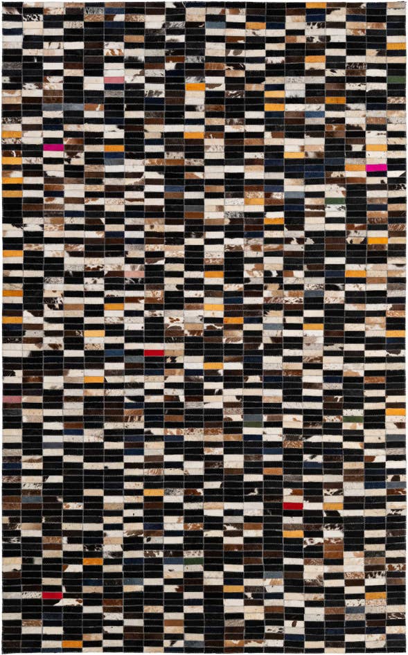 Detail image of 4' 11 x 7' 11 Cowhide - Patchwork Rug