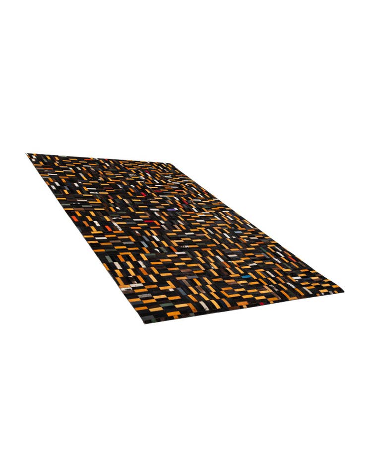 Detail image of 4' 11 x 7' 10 Cowhide - Patchwork Rug