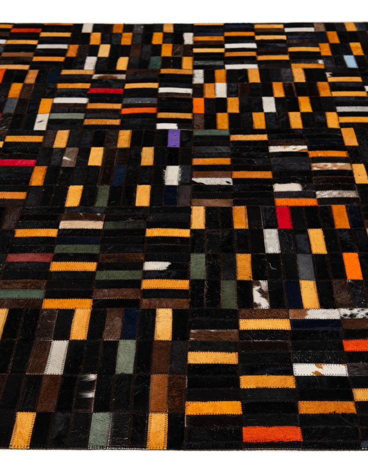 Detail image of 4' 11 x 7' 10 Cowhide - Patchwork Rug