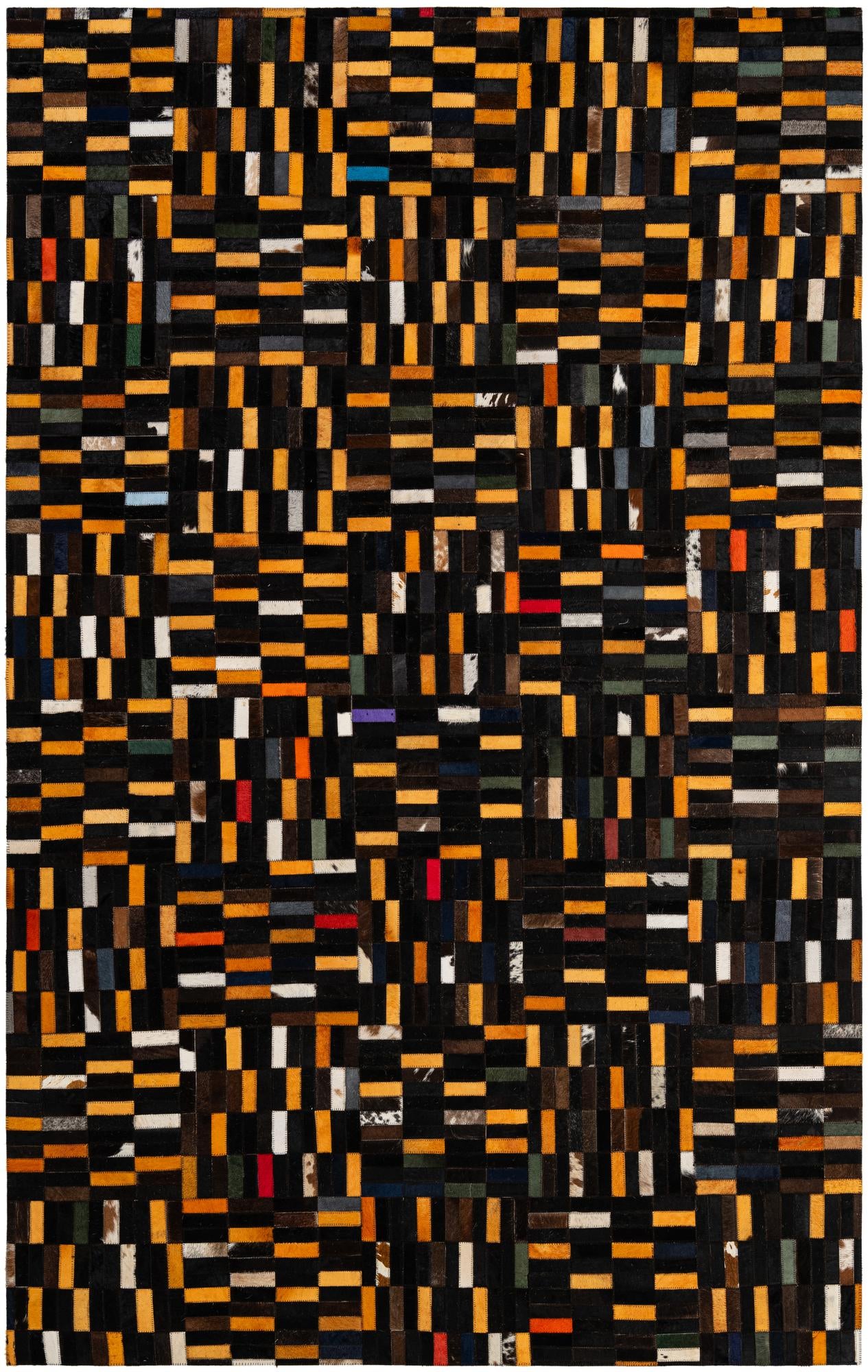 4' 11 x 7' 10 Cowhide - Patchwork Rug