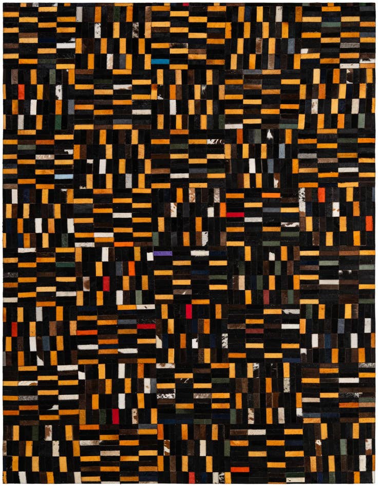 Detail image of 4' 11 x 7' 10 Cowhide - Patchwork Rug