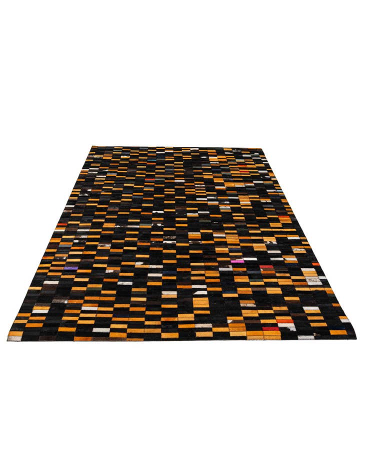 Detail image of 5' 2 x 8' Cowhide - Patchwork Rug