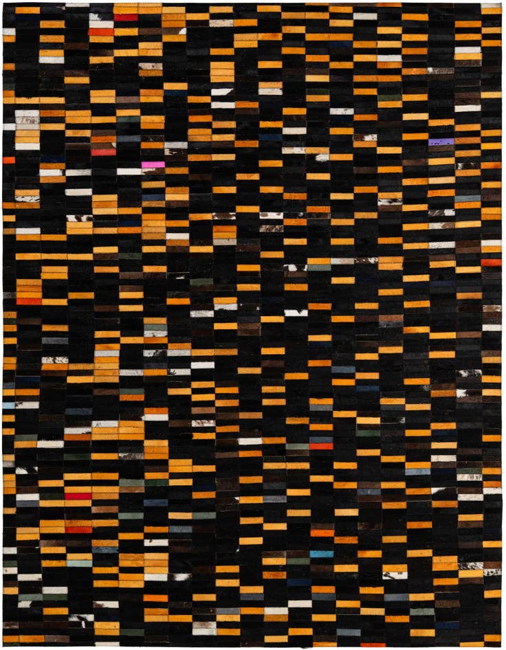 Detail image of 5' 2 x 8' Cowhide - Patchwork Rug