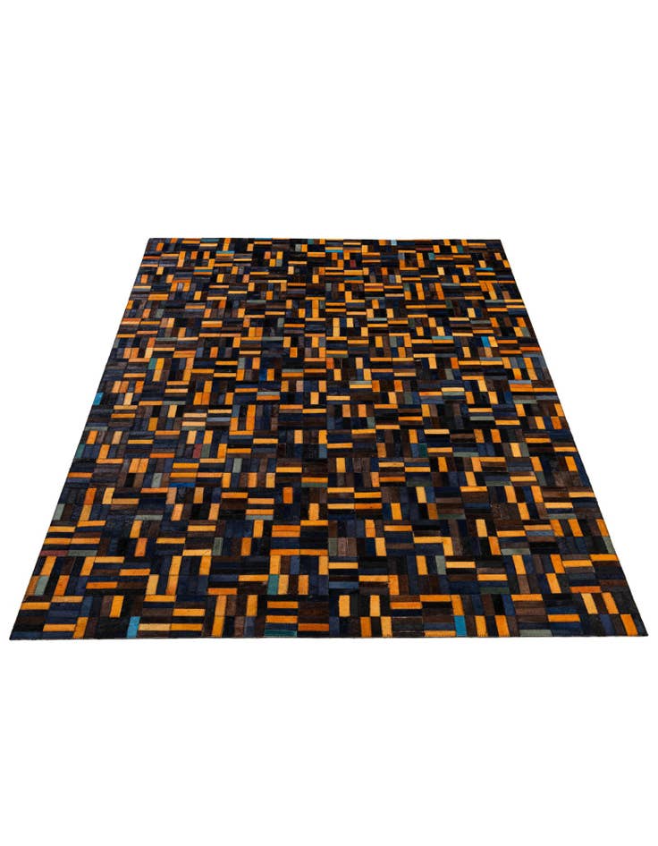 Detail image of 4' 11 x 7' 10 Cowhide - Patchwork Rug