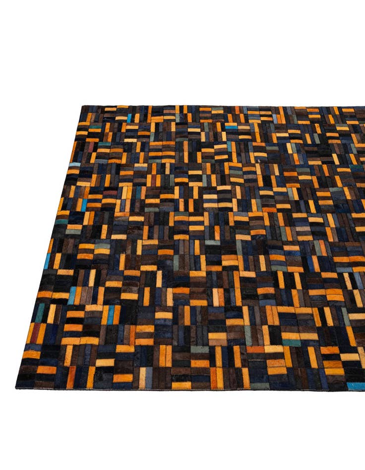 Detail image of 4' 11 x 7' 10 Cowhide - Patchwork Rug
