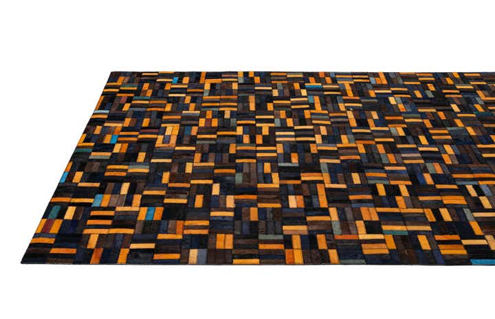 4' 11 x 7' 10 Cowhide - Patchwork Rug