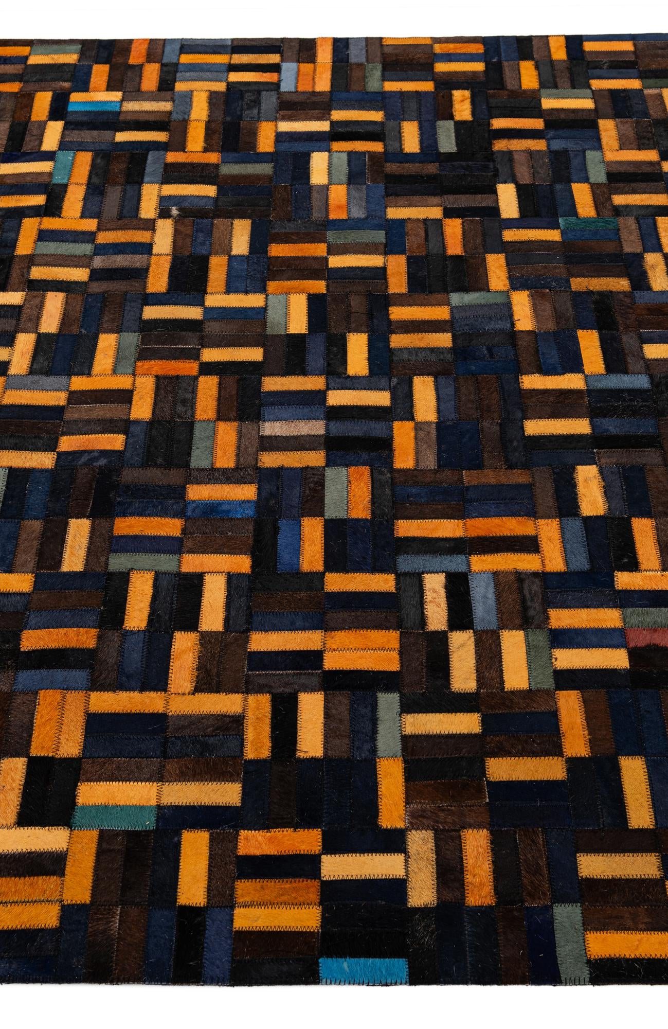 4' 11 x 7' 10 Cowhide - Patchwork Rug