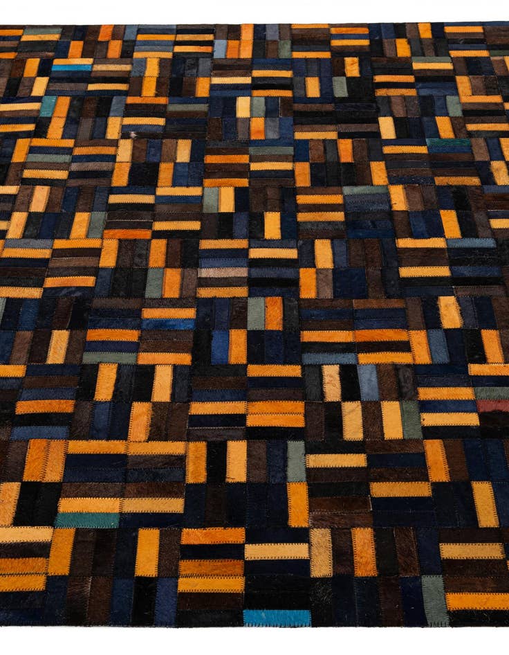 Detail image of 4' 11 x 7' 10 Cowhide - Patchwork Rug