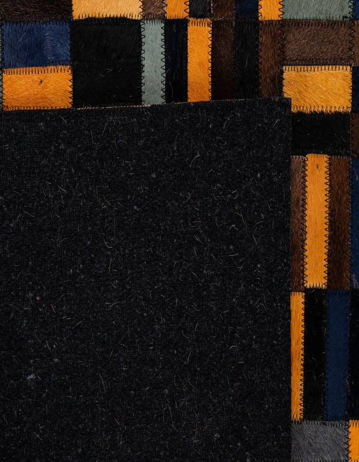 Detail image of 4' 11 x 7' 10 Cowhide - Patchwork Rug