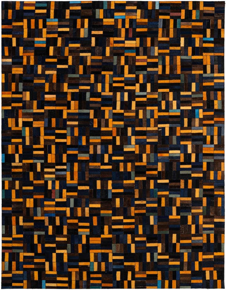 Detail image of 4' 11 x 7' 10 Cowhide - Patchwork Rug