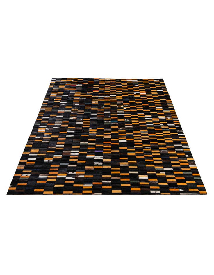 Detail image of 5' 2 x 8' Cowhide - Patchwork Rug