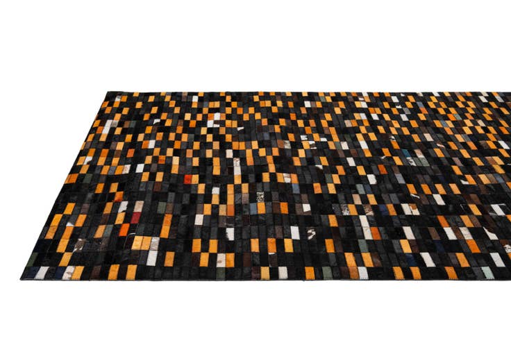 Detail image of 5' 2 x 8' Cowhide - Patchwork Rug