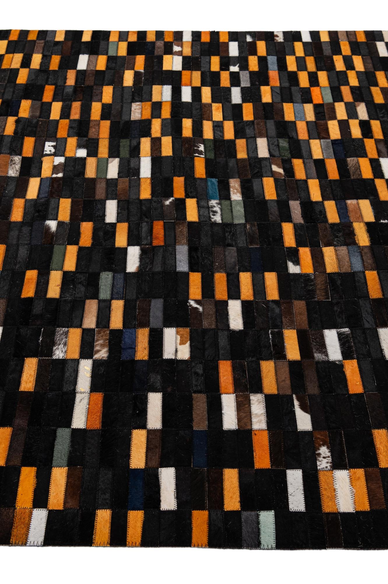 5' 2 x 8' Cowhide - Patchwork Rug