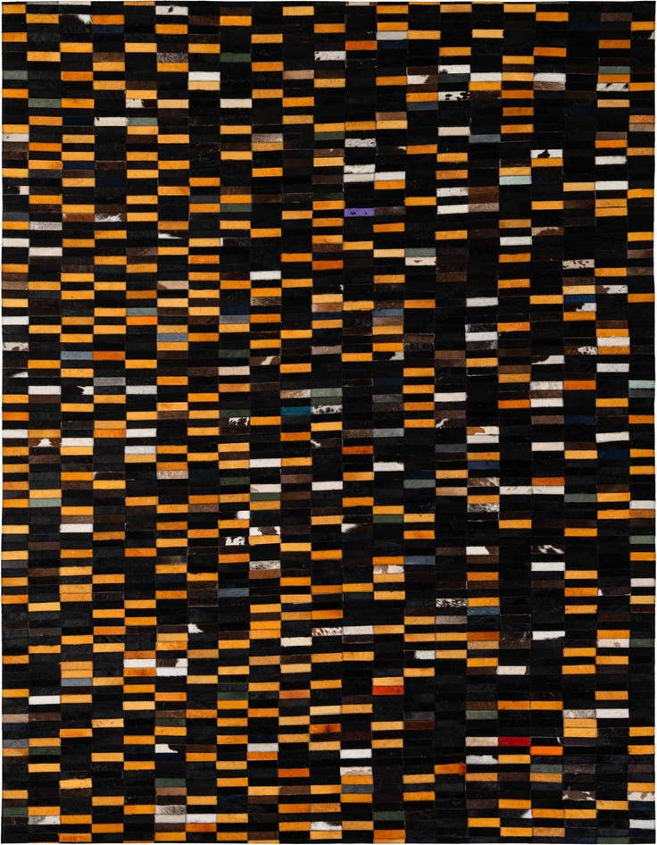 Detail image of 5' 2 x 8' Cowhide - Patchwork Rug