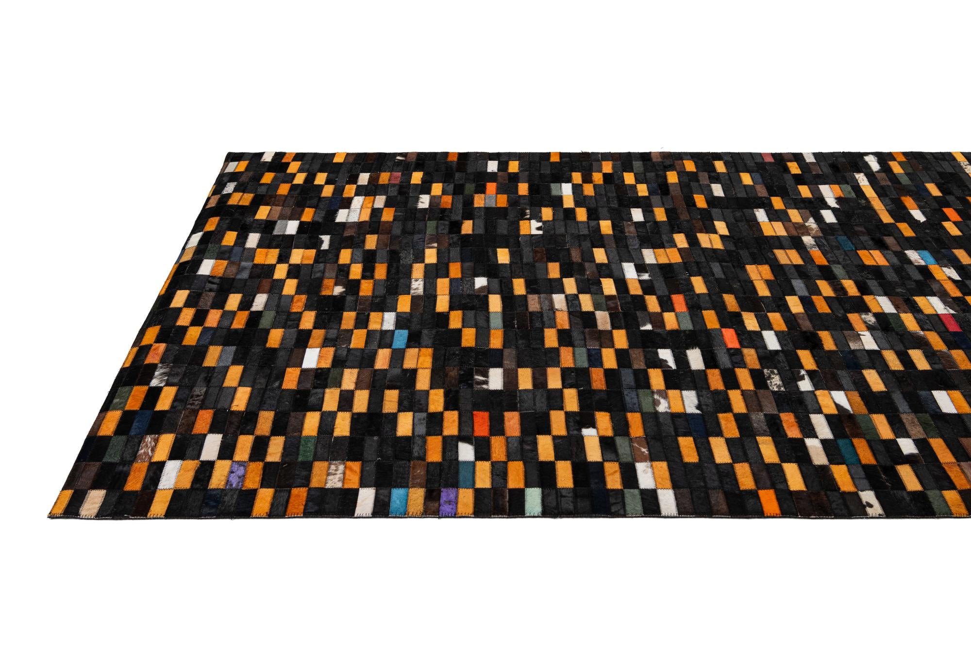 5' 2 x 7' 10 Cowhide - Patchwork Rug