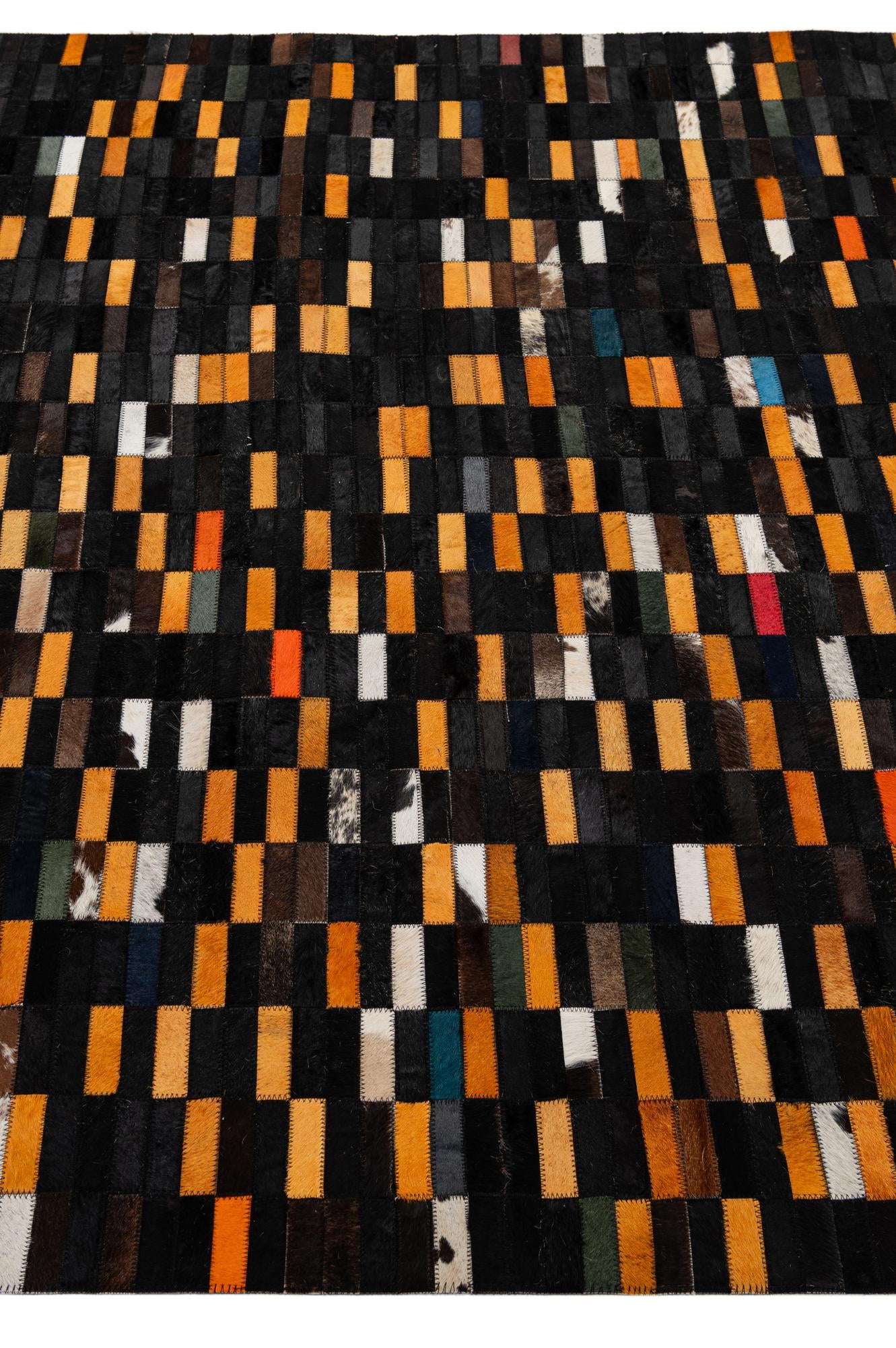 5' 2 x 7' 10 Cowhide - Patchwork Rug