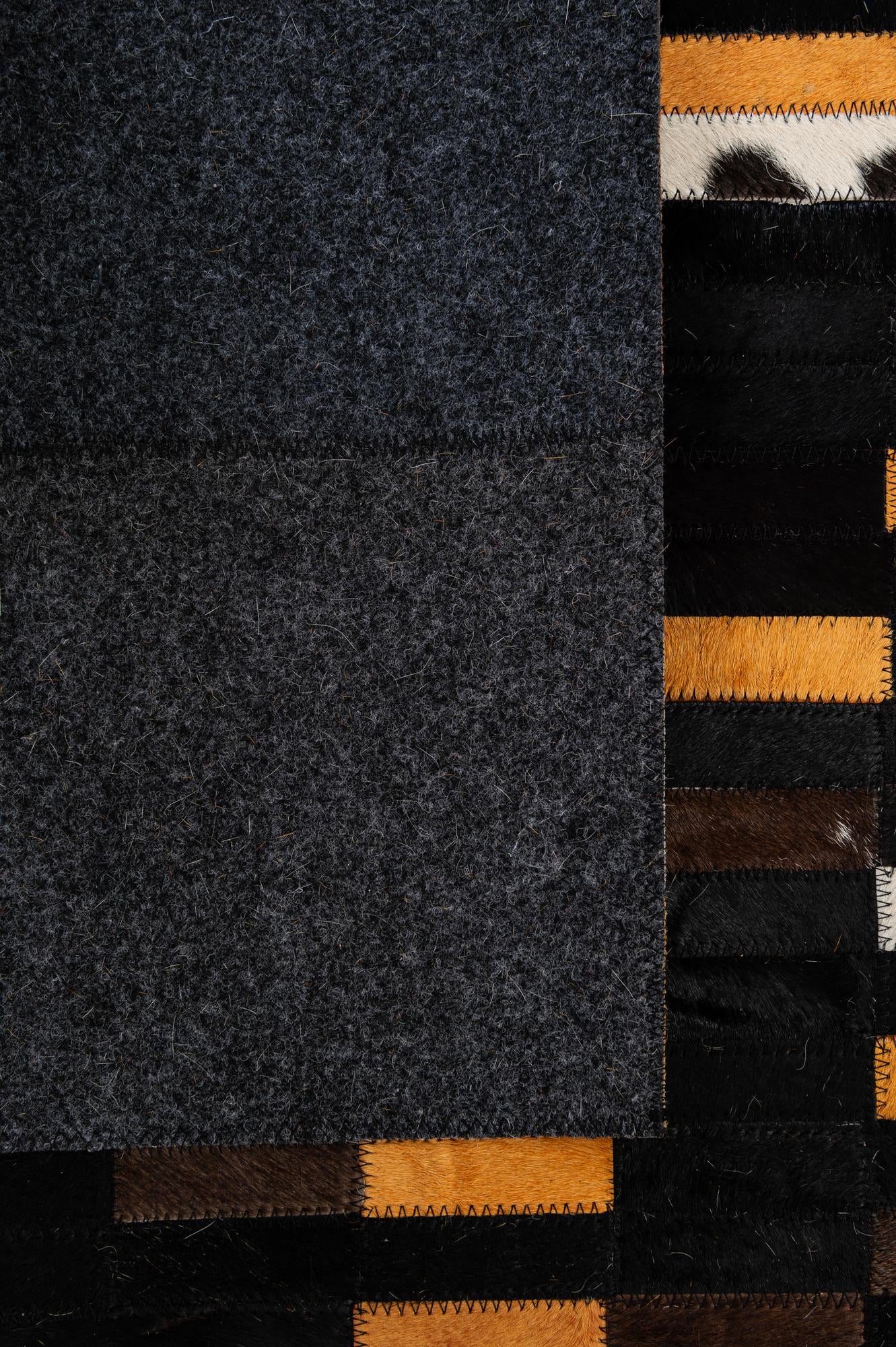 5' 2 x 7' 10 Cowhide - Patchwork Rug