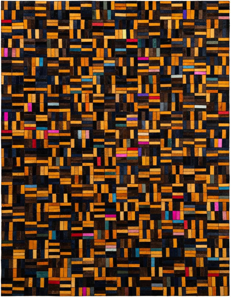Detail image of 5' x 7' 11 Cowhide - Patchwork Rug