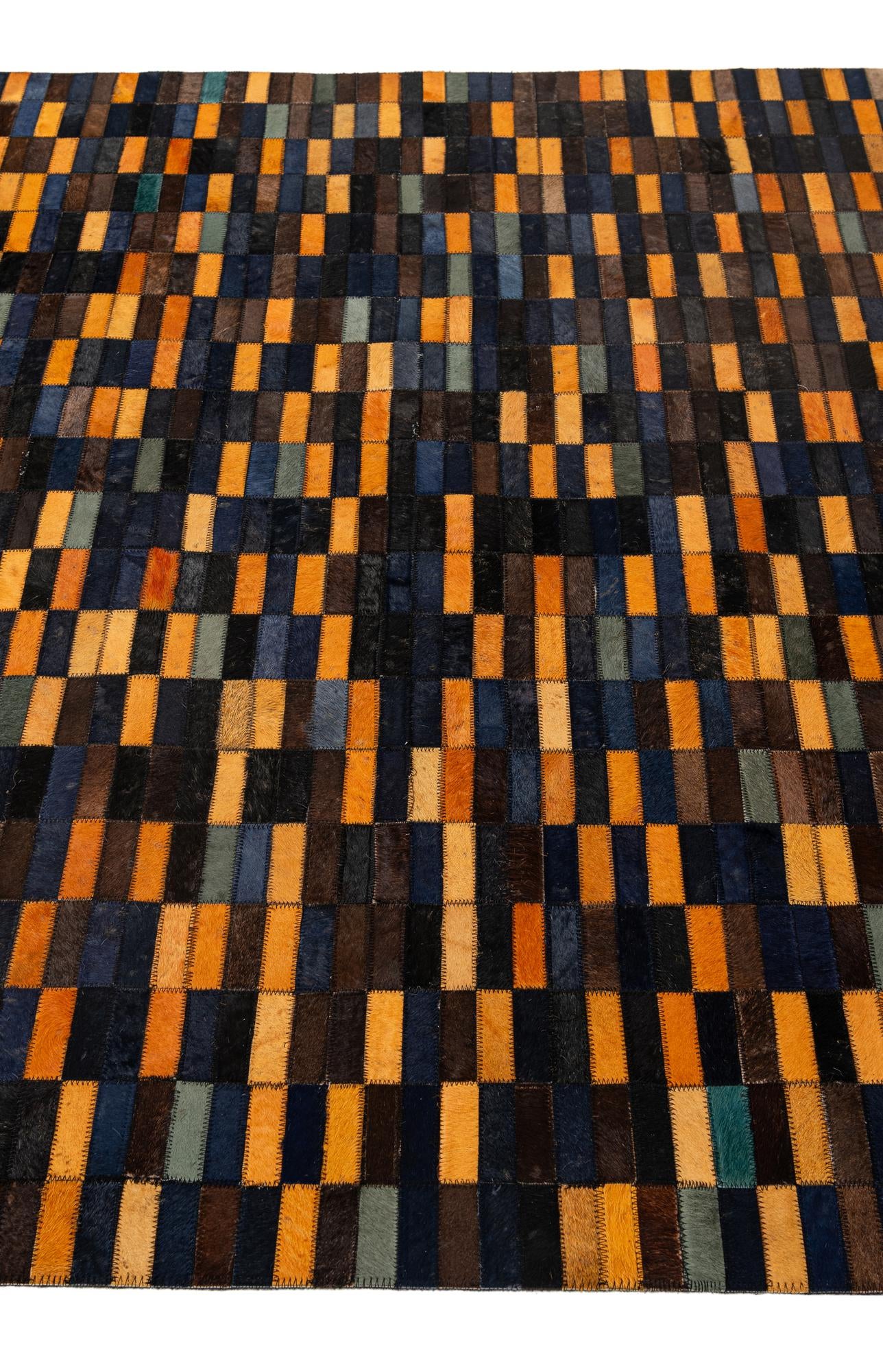 5' x 7' 11 Cowhide - Patchwork Rug