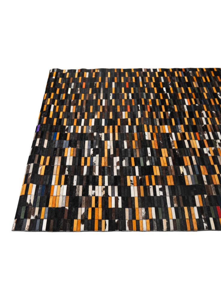 Detail image of 5' 2 x 8' 1 Cowhide - Patchwork Rug