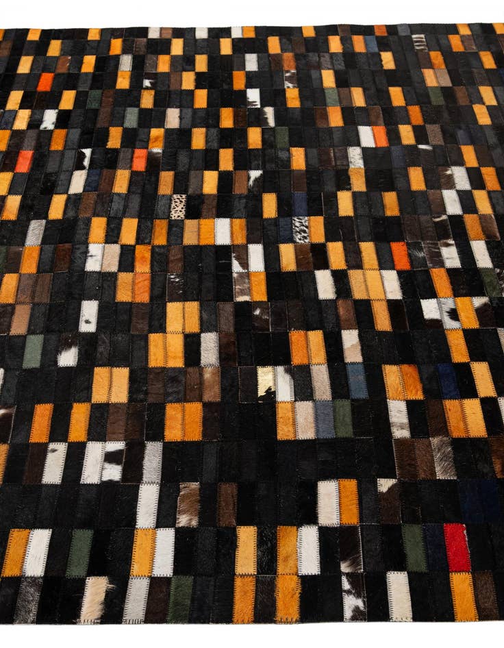 Detail image of 5' 2 x 8' 1 Cowhide - Patchwork Rug