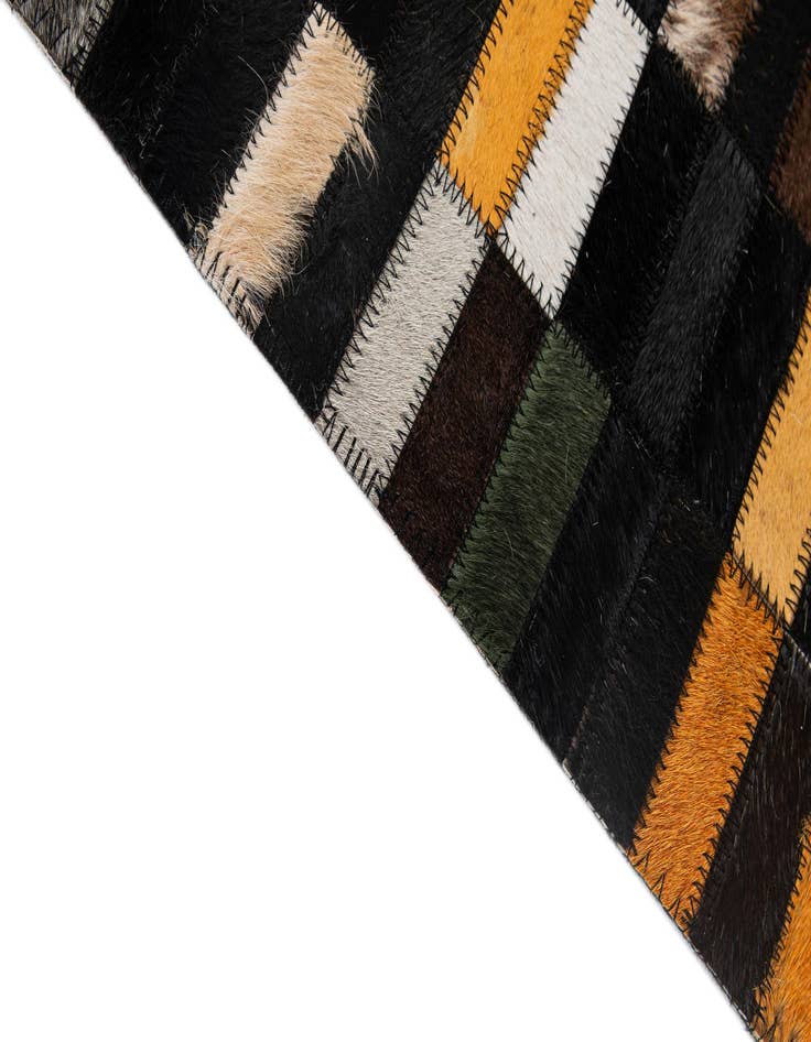 Detail image of 5' 2 x 8' 1 Cowhide - Patchwork Rug