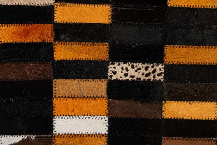 5' 2 x 8' 1 Cowhide - Patchwork Rug