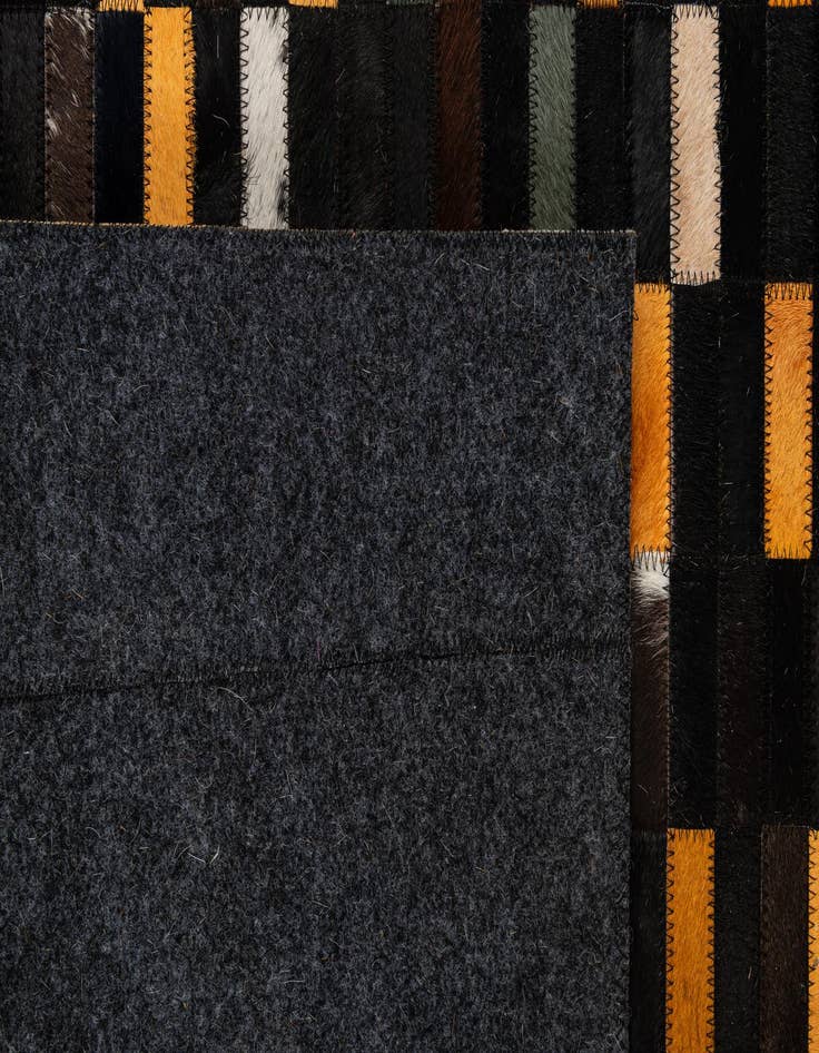 Detail image of 5' 2 x 8' 1 Cowhide - Patchwork Rug