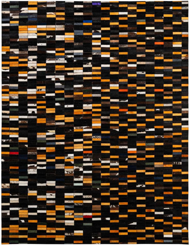 Detail image of 5' 2 x 8' 1 Cowhide - Patchwork Rug
