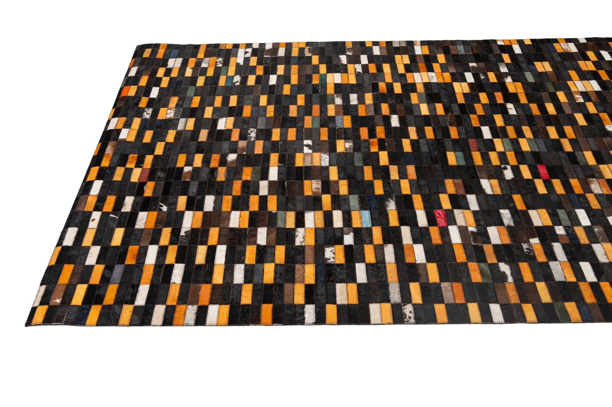 5' 2 x 7' 11 Cowhide - Patchwork Rug