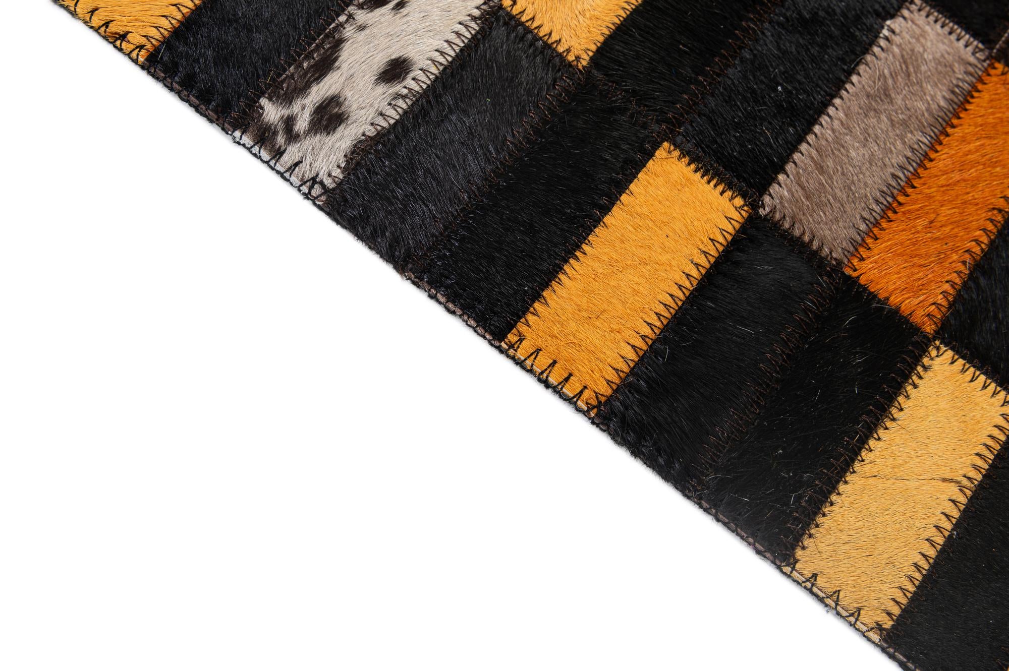5' 2 x 7' 11 Cowhide - Patchwork Rug