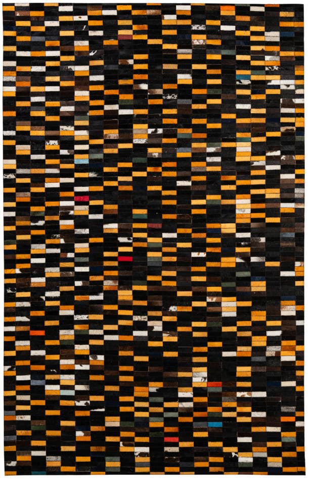 Detail image of 5' 2 x 7' 11 Cowhide - Patchwork Rug