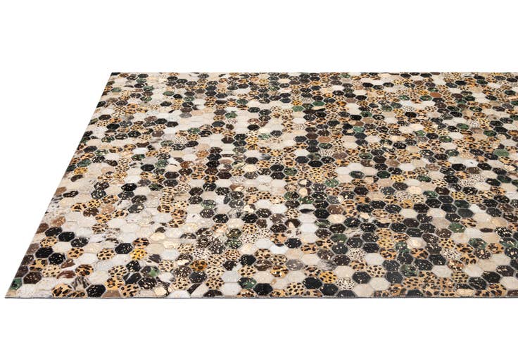 Detail image of 4' 11 x 7' 11 Cowhide - Patchwork Rug
