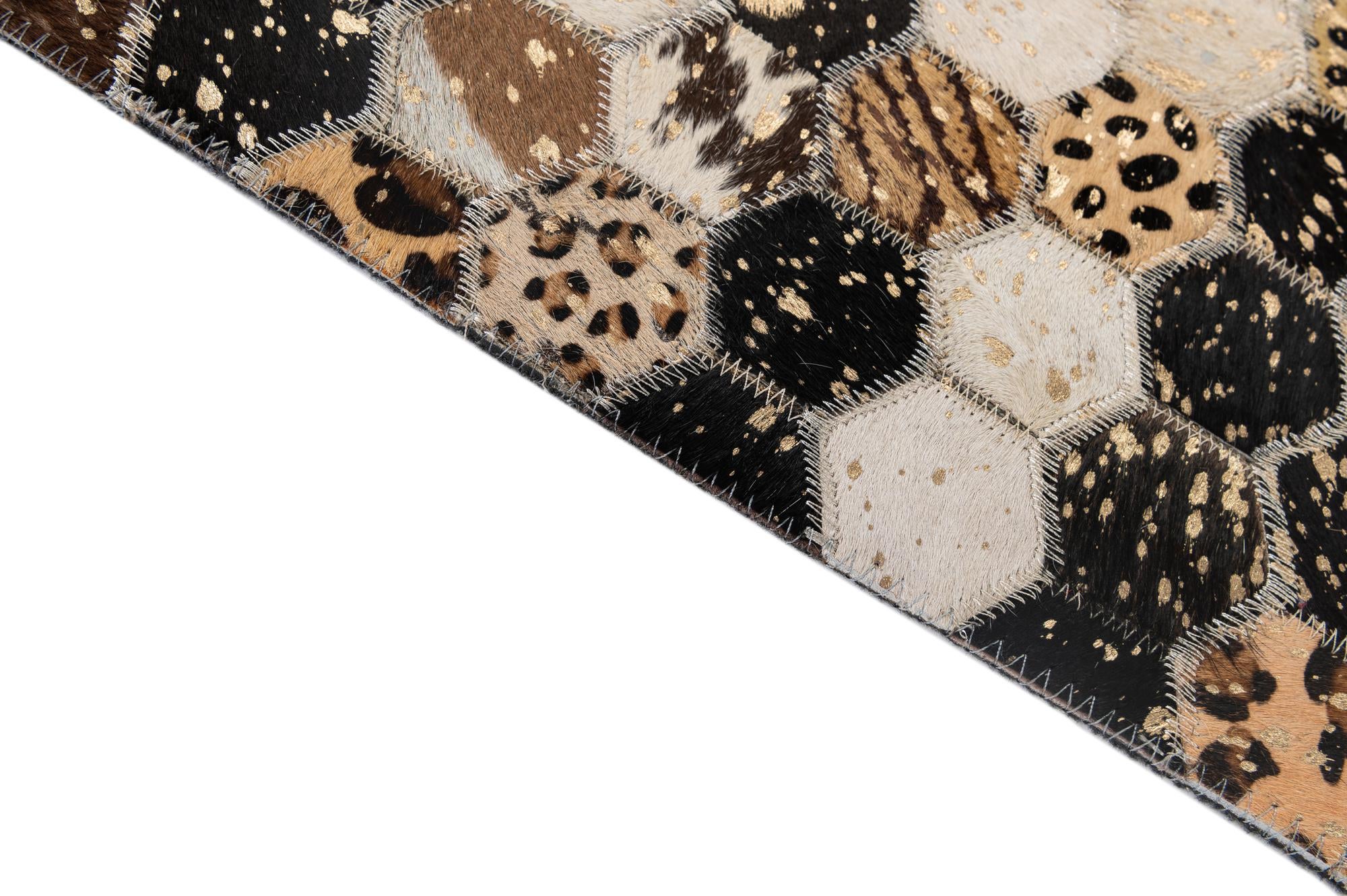 4' 11 x 7' 11 Cowhide - Patchwork Rug