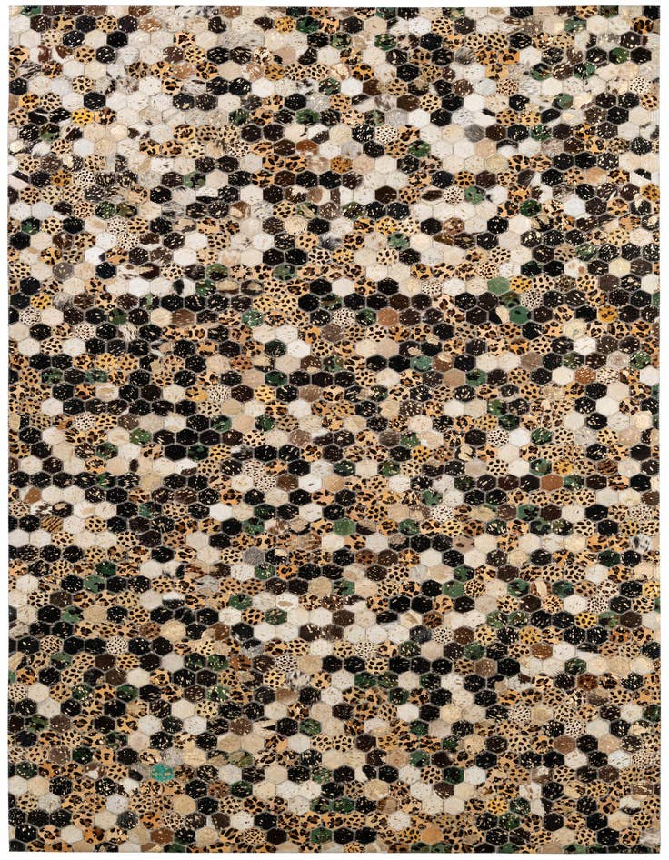 Detail image of 4' 11 x 7' 11 Cowhide - Patchwork Rug