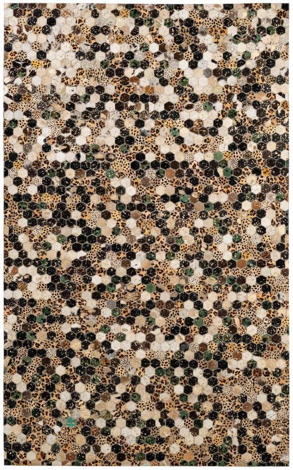 Detail image of 4' 11 x 7' 11 Cowhide - Patchwork Rug