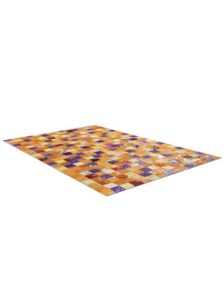 Detail image of 4' 11 x 7' 11 Cowhide - Patchwork Rug