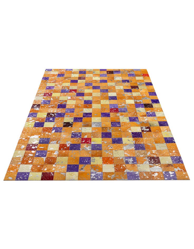 Detail image of 4' 11 x 7' 11 Cowhide - Patchwork Rug