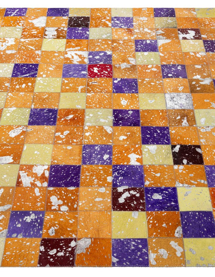 Detail image of 4' 11 x 7' 11 Cowhide - Patchwork Rug